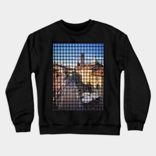 Through This Grid Crewneck Sweatshirt